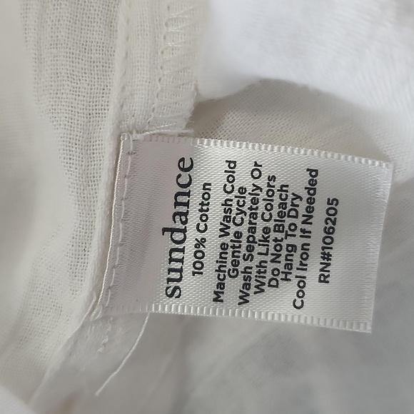 Sundance Elegant White Women's Blouse Petite Large - Picture 11 of 13